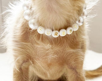 Dog beaded necklace, bead dog collar, custom dog necklace,dog jewelry,Custom dog collar, pawty favors, woof gifts, dog birthday, gotcha day