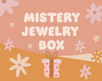 Mystery Jewelry box, surprise jewelry box, Y2K accessories bundle, party supplies, mystery scoop, mystery earrings grab bag 8  to 10 items