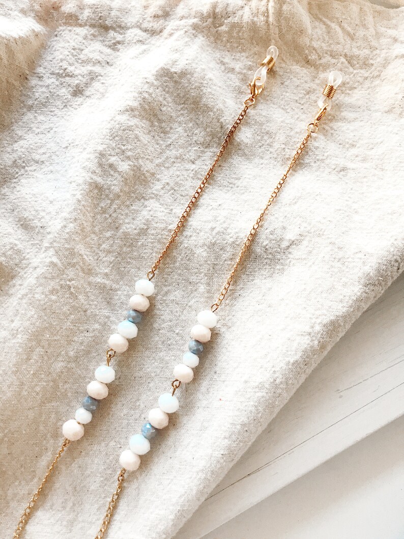 Beaded Sunglasses Chain Gold Glasses Cord Pink Glasses Etsy