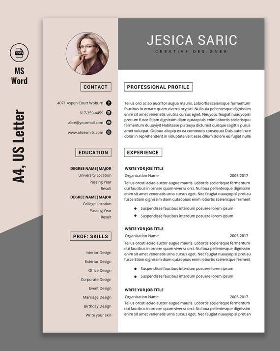 Professional resume template instant - Il 570xN.2651543762 So10 