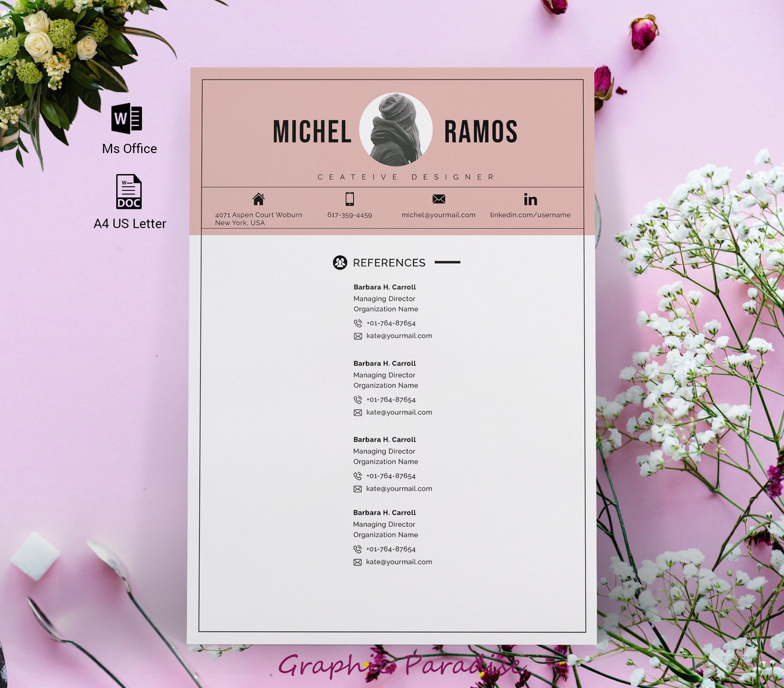 Modern Resume Template Microsoft - Il 1588xN.1499522504 Pgrv