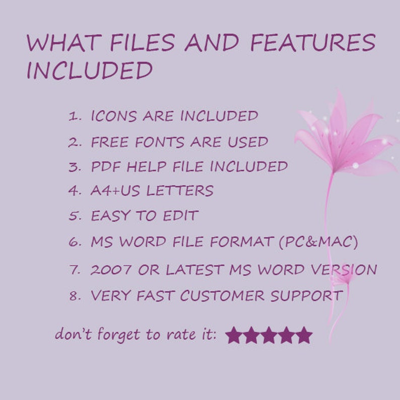 Professional Resume L CV Template I Instant Download MS Word Resume ...
