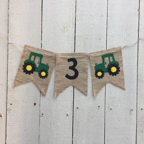 Tractor Birthday Banner Tractor Room Decor Etsy