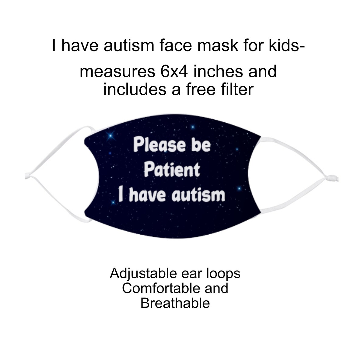 I have autism face mask for kids comfortable kids 3ply Etsy