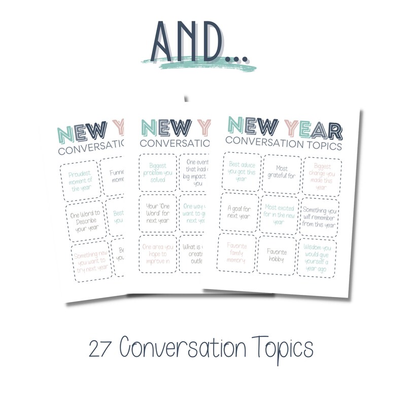 New Years Eve Family-friendly Reflection Pack NYE Intention - Etsy