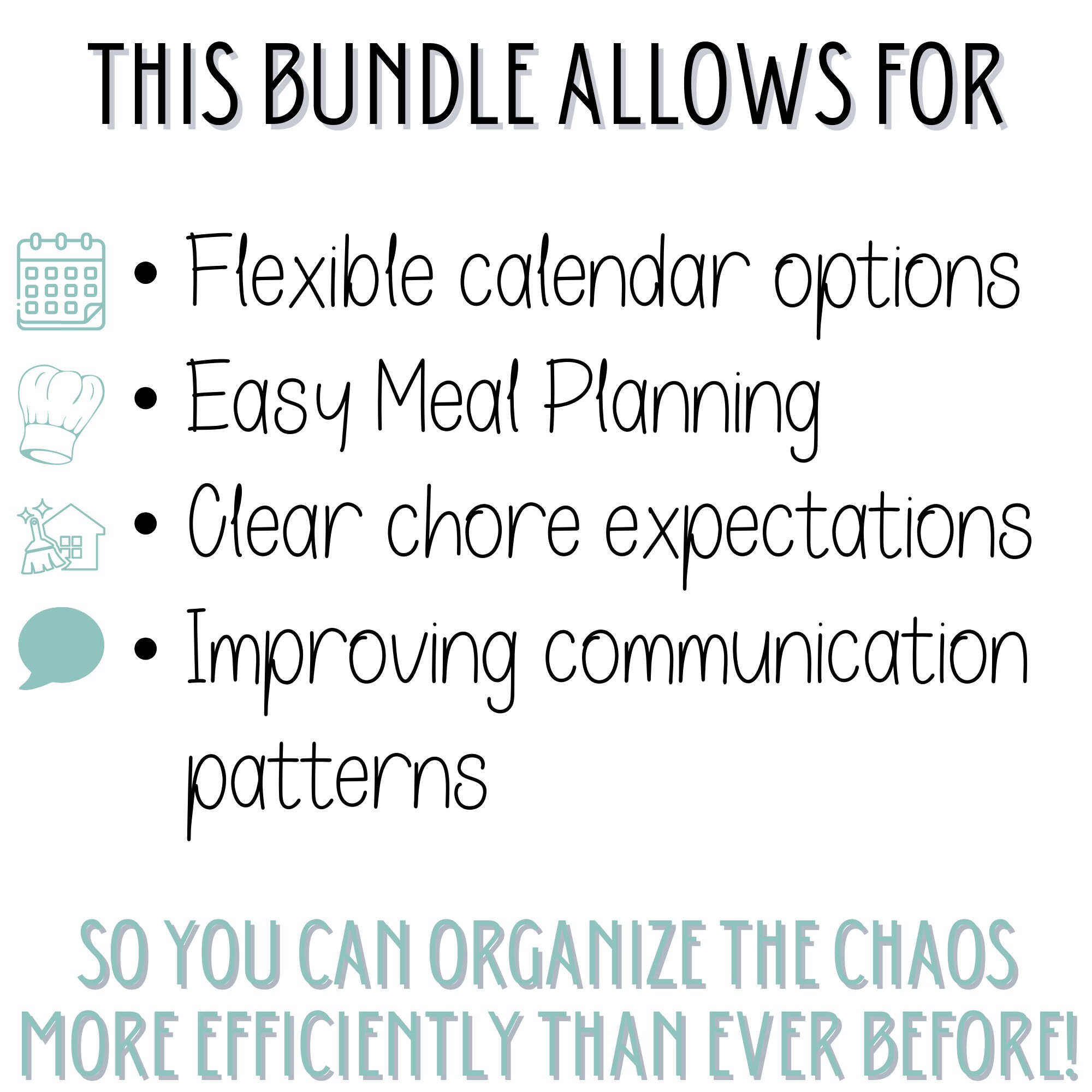 Family Command Center Printable Bundle With Monthly Calendar - Etsy
