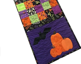 Pattern Halloween Table Runner, Halloween Table Topper Pattern, Halloween Applique Pattern