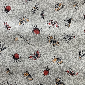 Cotton bug fabric, fabric by the yard,