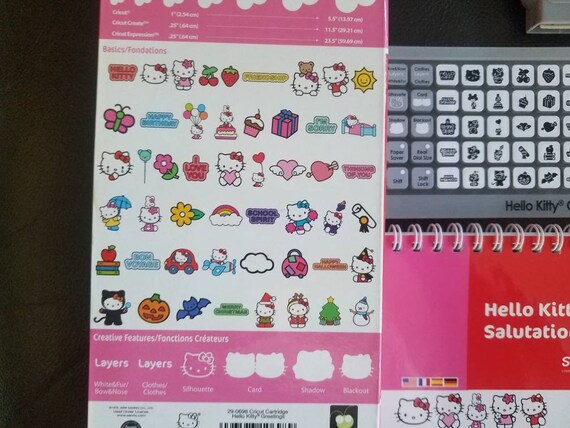 Download Free Cricut Cartridge Hello Kitty Greetings Unlinked Etsy SVG Cut Files