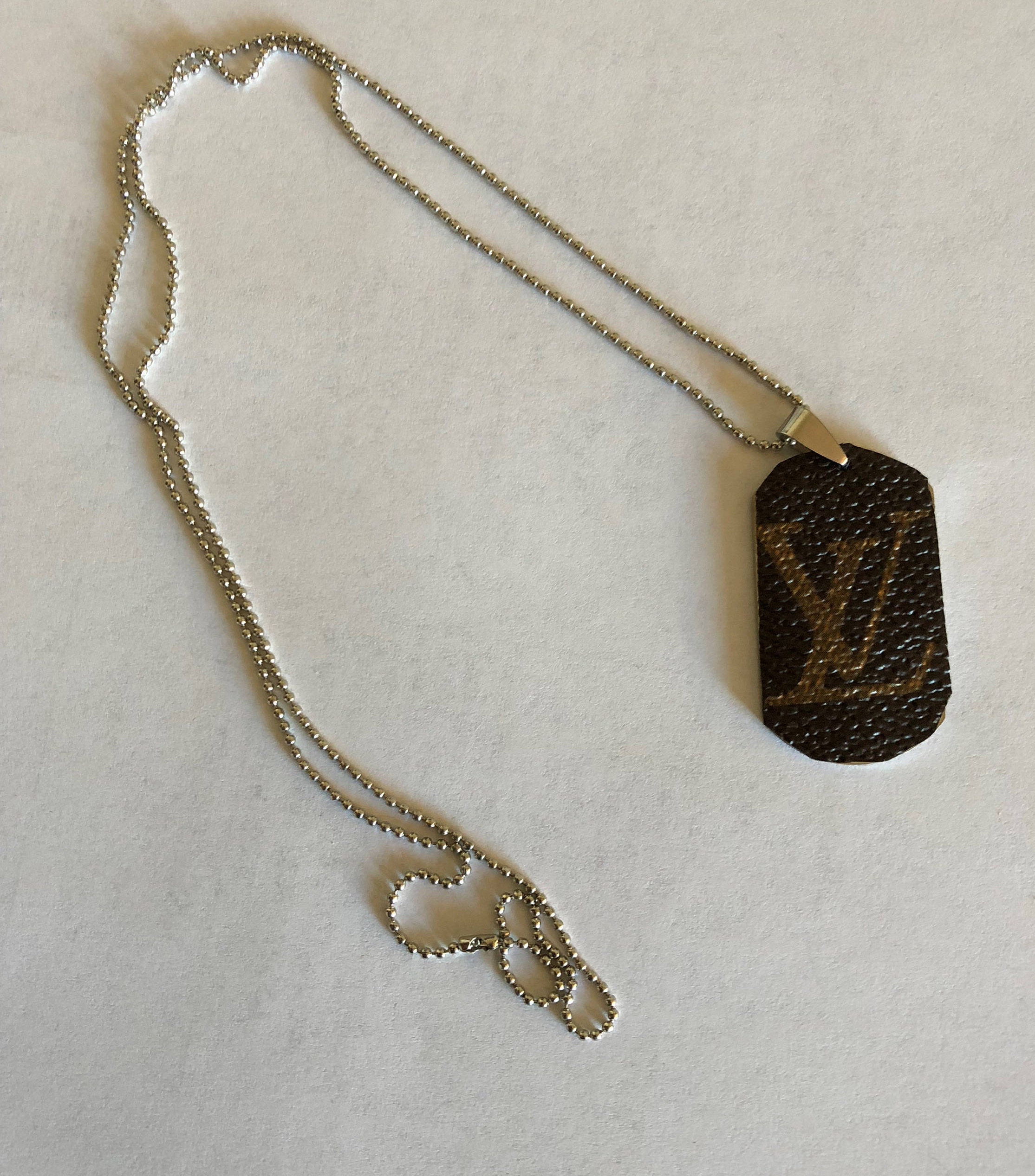 Benutzerdefinierte Louis Vuitton Dog Tag Kette Etsy