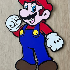 12-15 Inches Super Mario Die Cuts, Mario Theme Party, Mario Birthday Theme, Mario and Luigi Standee, Mario and Princess Peach Decor