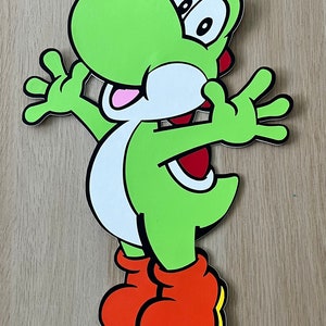 2 FEET Large Yoshi Standee, Mario Die Cut, Super Mario Photo Props,  lYoshi Birthday Theme