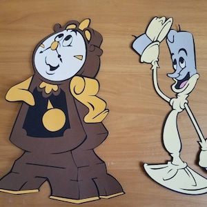 10 inches, 1 Whole Set of Beauty and the Beast Die cuts, Belle Die Cuts, Beast Die Cuts, Wall Decoration. image 3