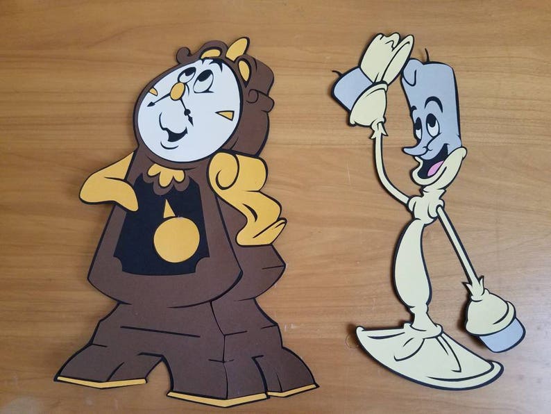 10 inches, 1 Whole Set of Beauty and the Beast Die cuts, Belle Die Cuts, Beast Die Cuts, Wall Decoration. image 3