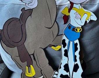 Rosa Jessie Cowgirl och Häst Utklippsfigur, Toy Story Festdekoration