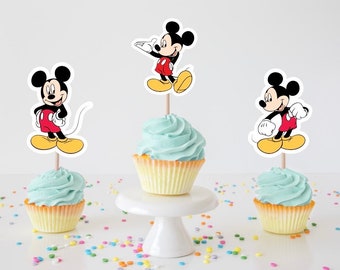 Mickey Mouse-cupcaketoppers, feestdecoraties