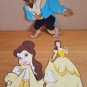 10 inches, 1 Whole Set of Beauty and the Beast Die cuts, Belle Die Cuts, Beast Die Cuts, Wall Decoration. image 7