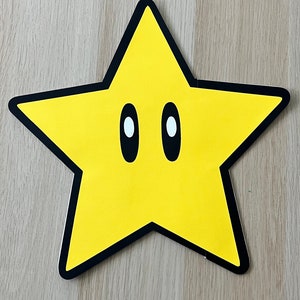 Set of Mario Stars Cutouts, Star Backdrop Props