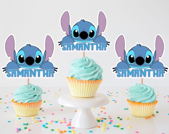 Personalizowane ozdoby na babeczki z haftem, dekoracja na imprezę