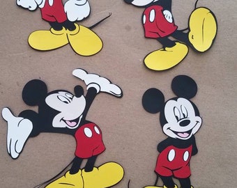Mickey Mouse Die Cuts, Cardstock Party Decorations (Set of 8)