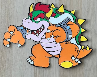 Tło dekoracyjne Bowser o wymiarach 12-15 cali, impreza inspirowana motywem Mario
