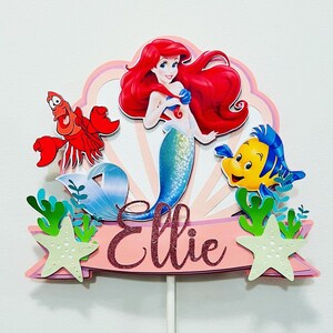 3D Mermaid Cake Topper, Under the Sea Topper
