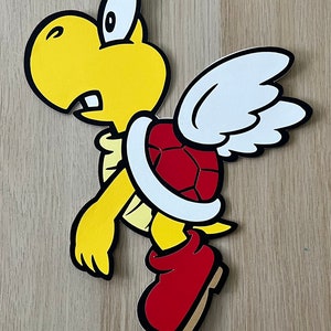 12 inches Koopa Mario Cutouts, Mario Party Decoration, Mushrooms Cutouts