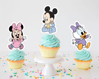 Baby Mickey and Friends Cupcake Toppers, Babies Cupcake Toppers