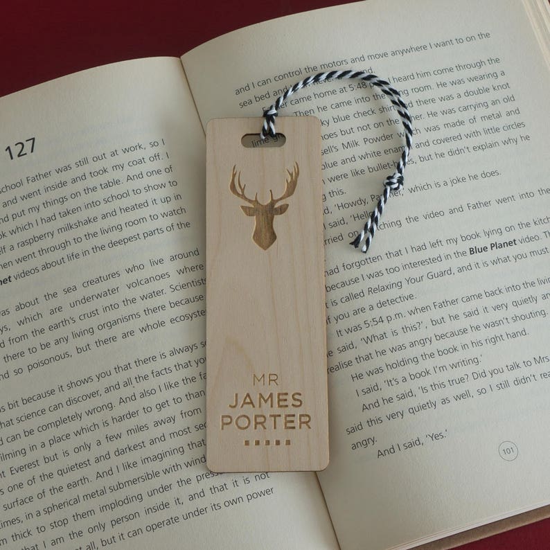 Personalised Bookmark. Laser Engraved Wooden Bookmark With Etsy UK