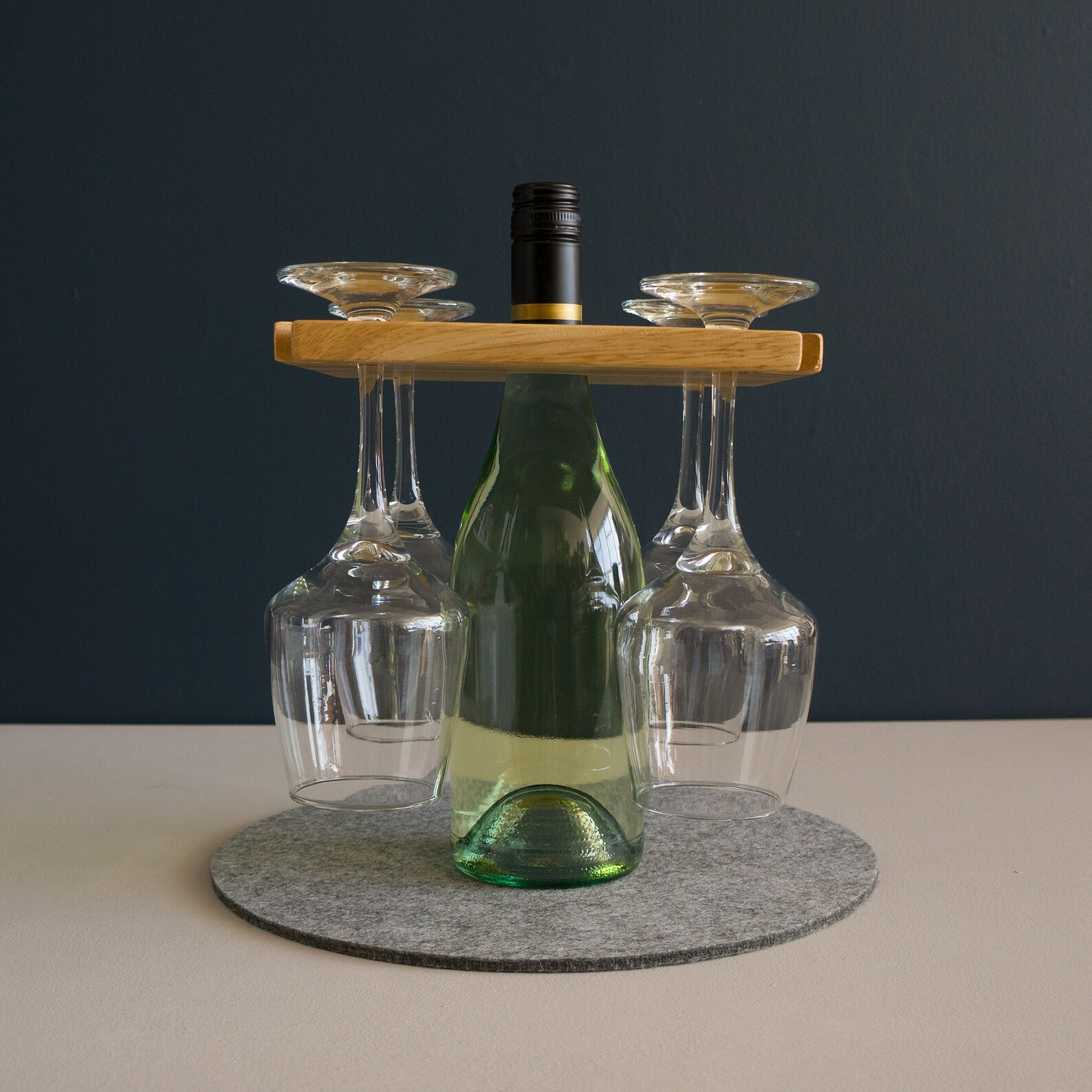 Sharing 4x Wine Glass and Bottle Holder. Fathers Day Gift. Etsy UK