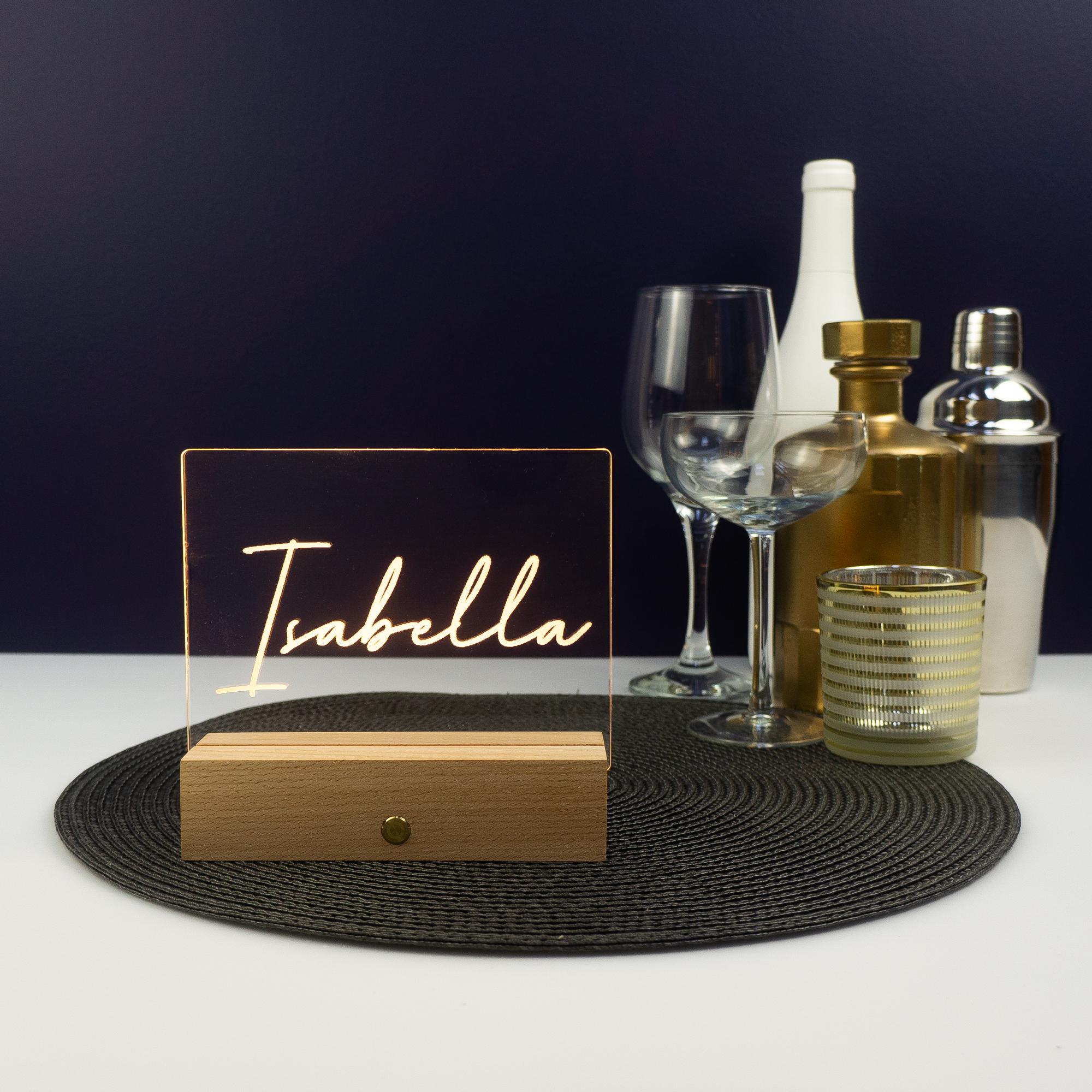 Small Led Names Custom Small Neon Name Sign. Rechargeable Wireless Light up LED Name ...