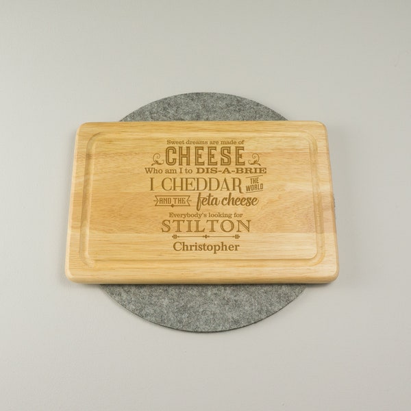 Funny cheese board. Personalize cheese chopping board. Cheese lovers. Gift for foodies kitchen decor L336