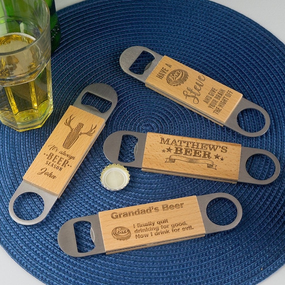 Personalised beer bottle opener. Funny man cave BBQ Beer Etsy