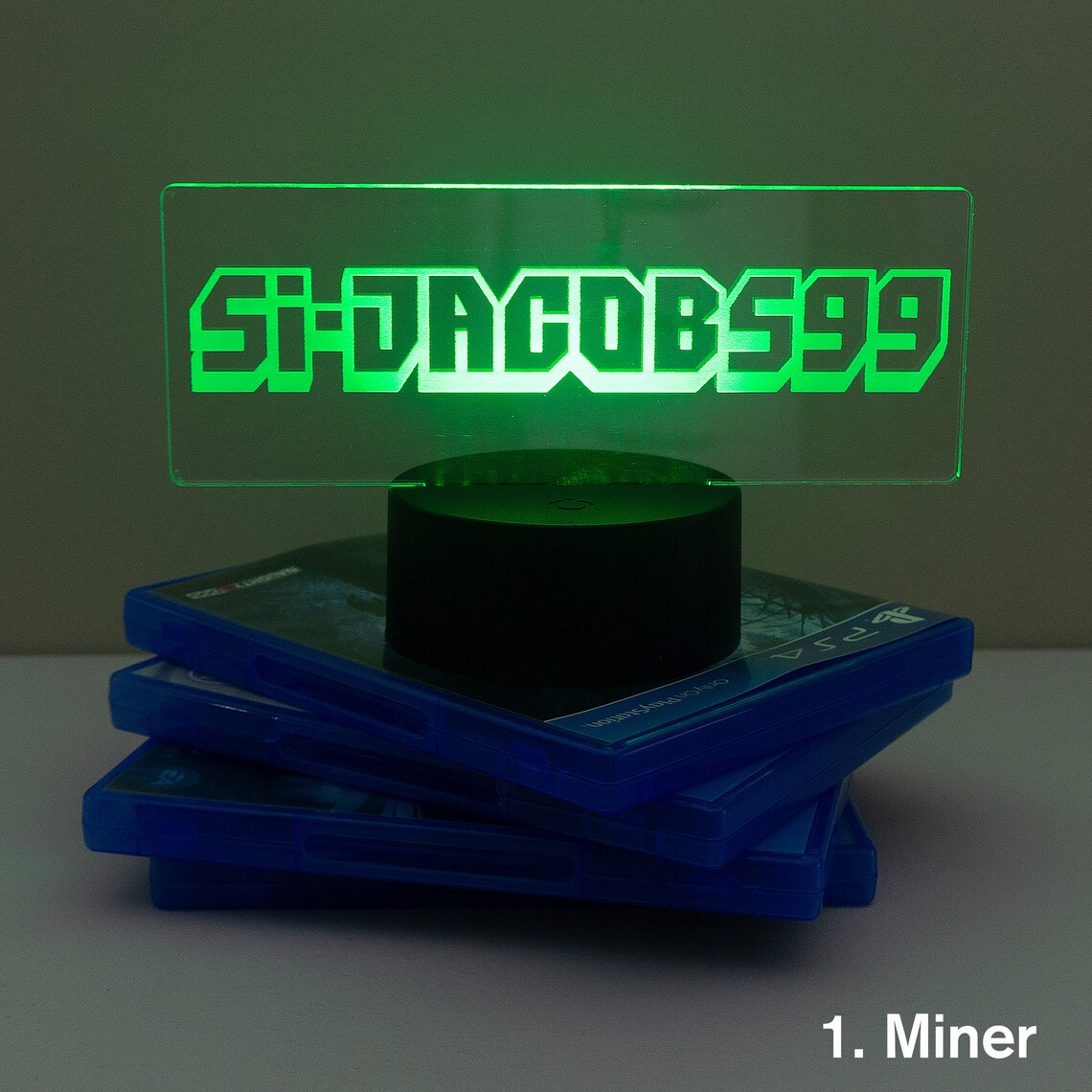 Personalised gamer name sign. Gaming name tag light up LED | Etsy