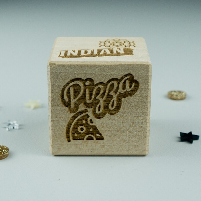 Personalised Takeaway Food Dice. Wooden Decision Maker Dice Etsy