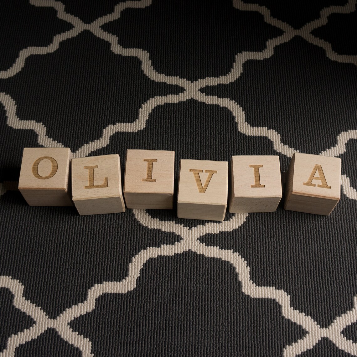 Personalised Wooden Letter Blocks. Custom Engraved Name Baby Bricks ...