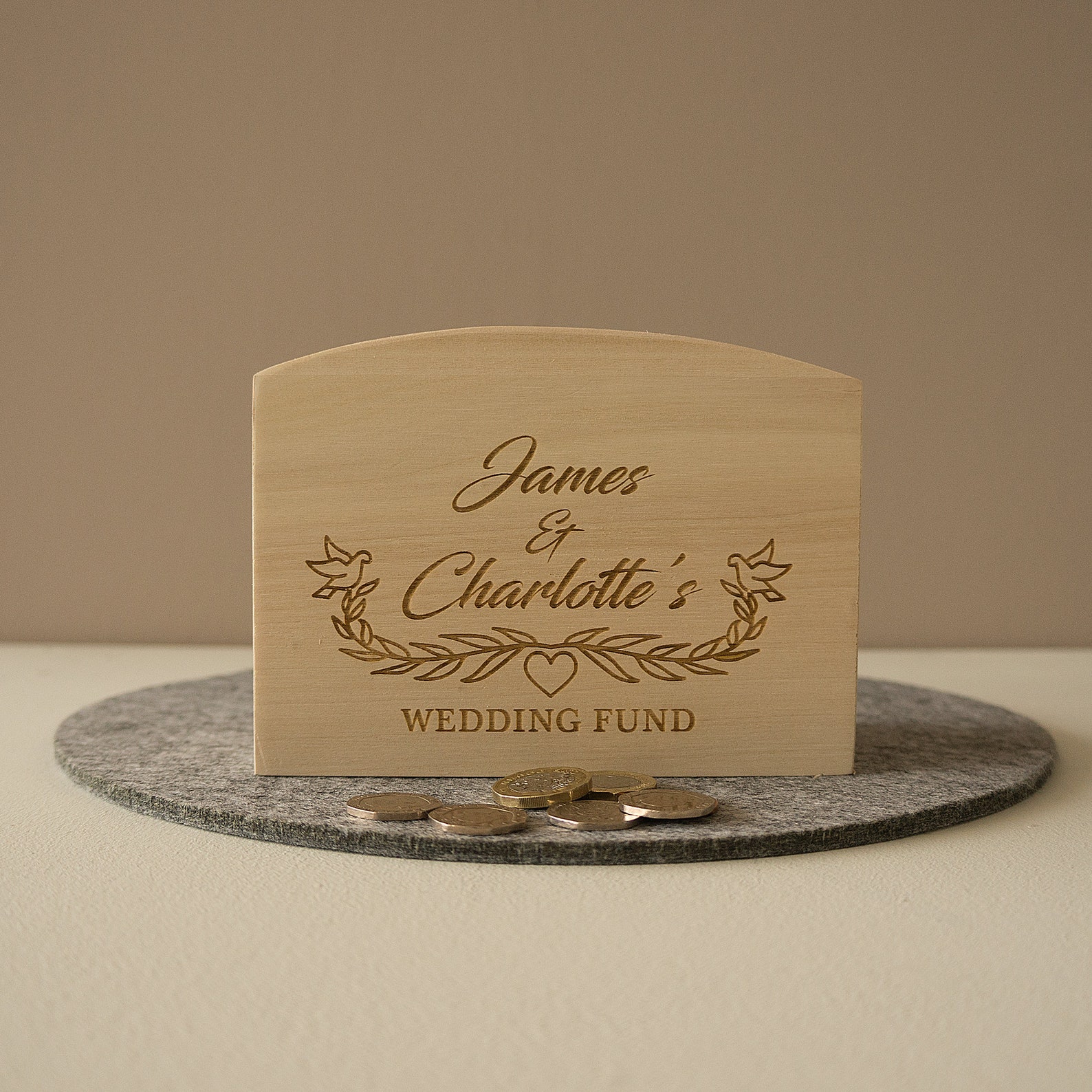Wedding Fund Money Box. Personalize Wedding Savings Jar. Etsy UK
