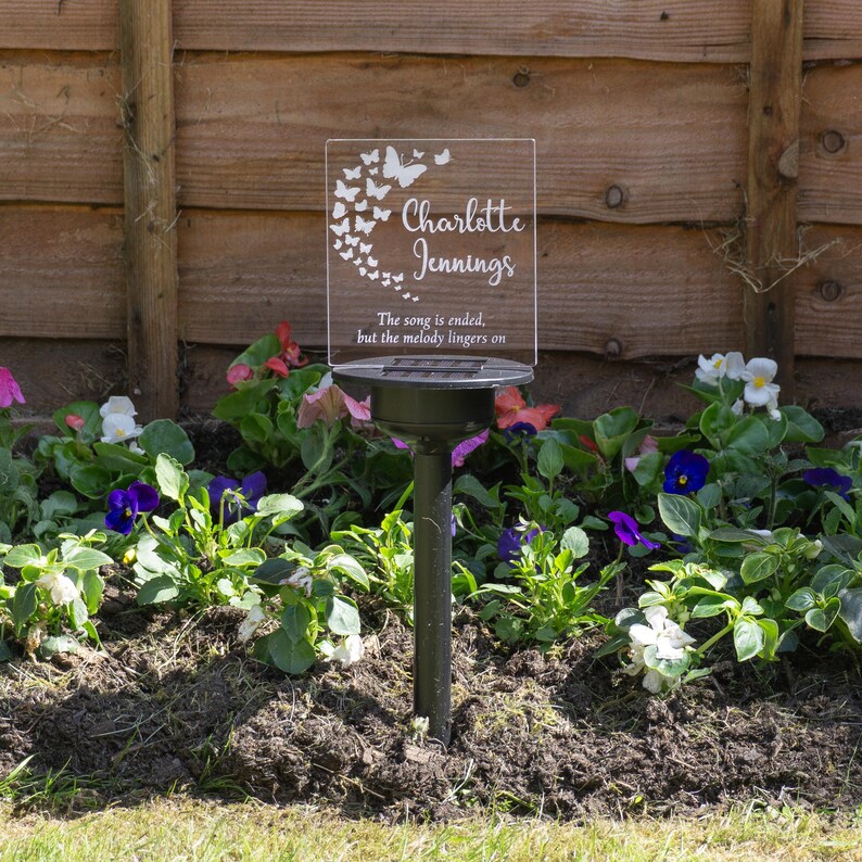 Sorry for Your Loss Memorial Gift Personalised Light up LED Garden ...