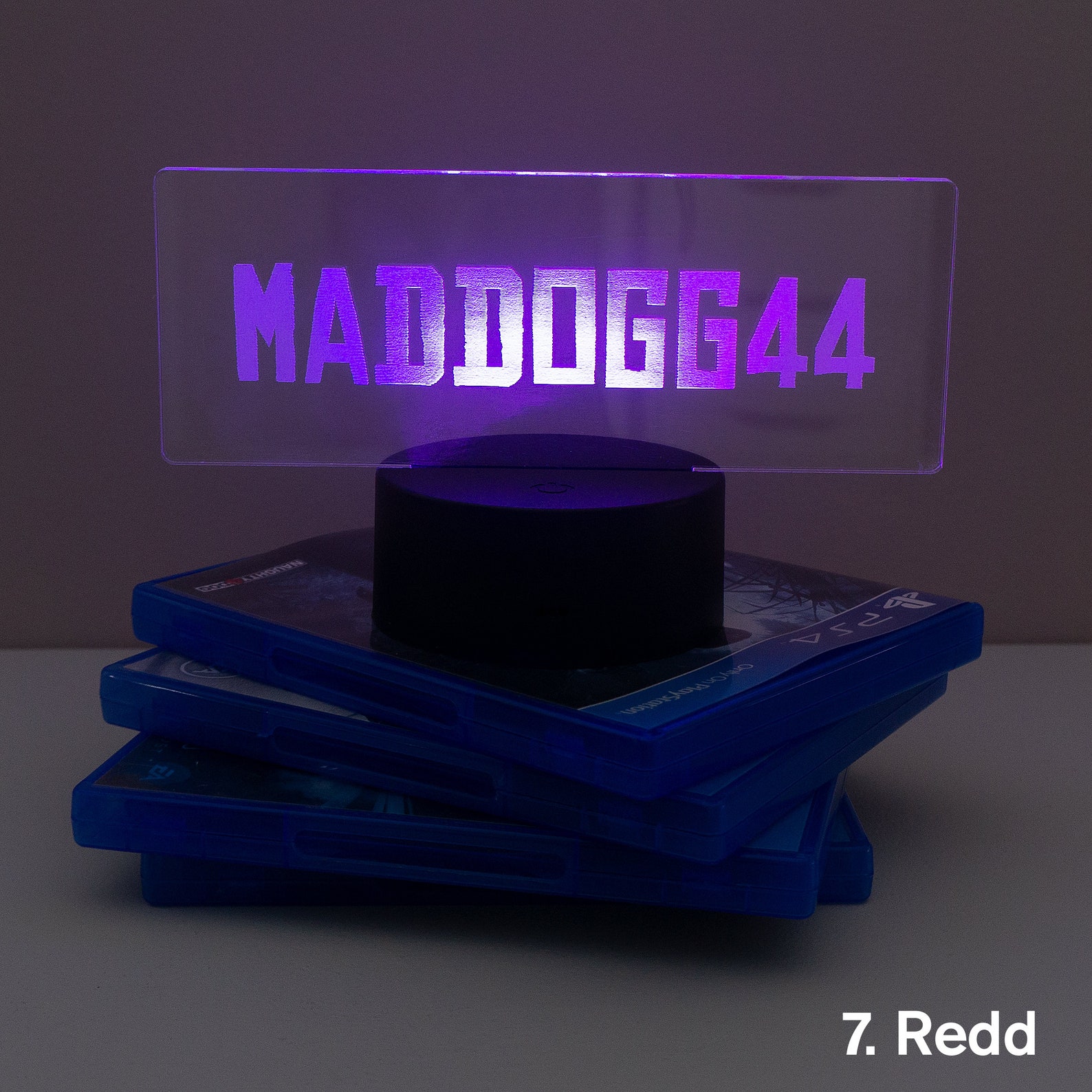 Personalised gamer name sign. Gaming name tag light up LED | Etsy