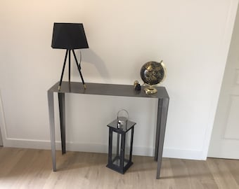 console en métal sur mesure