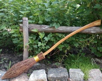 Kids size broom, Cosplay Besom, Natural Witch Broom