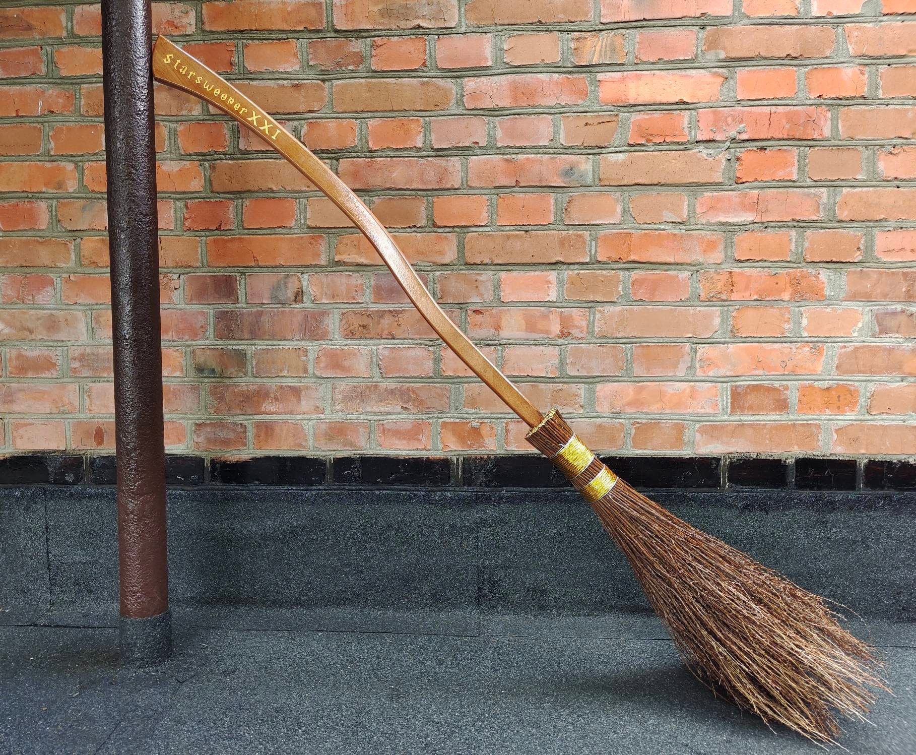 Cosplay besom, Wizard broom, adult size, Starsweeper XXI