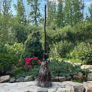 Witch&#39;s Broom, Halloween Broom, Porch decor, Jumping broom, Rustic wedding decor, Wiccan besom, Wizard&#39;s Broom, Pagan ritual, Sabbat broom