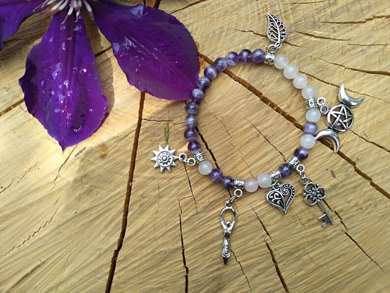 Witch Charm Bracelet Morse code witch bracelet pagan wiccan Etsy