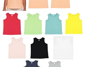 Blank, Lightweight, Fine Jersey TANK TOP, Toddler, 3T, 4T, 5/6, Print Option Available