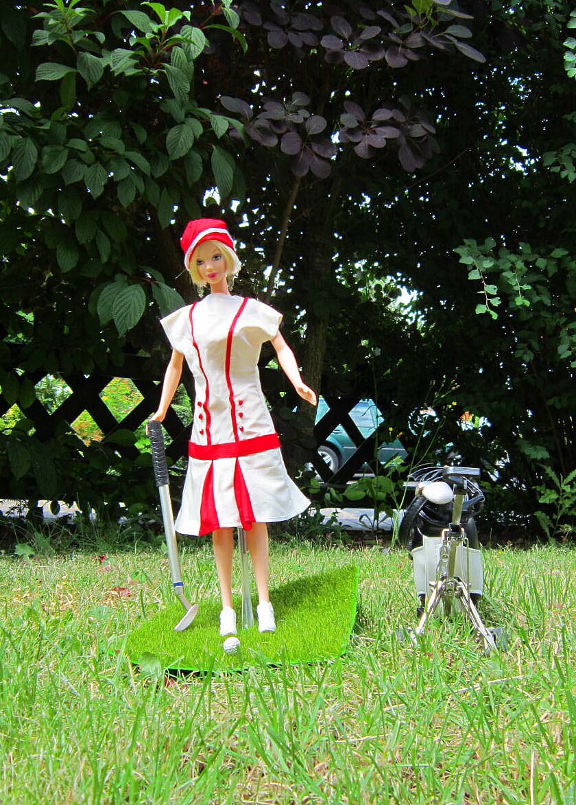 115 Doll Sewing Pattern Retro Golfer Dress 1/6 Scale Etsy