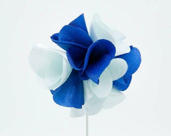 Karen Blue Flower Lapel Pin