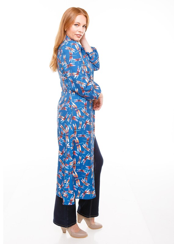 blue dragonfly dress Dragonfly Lace-up Back Midi Dress Blue