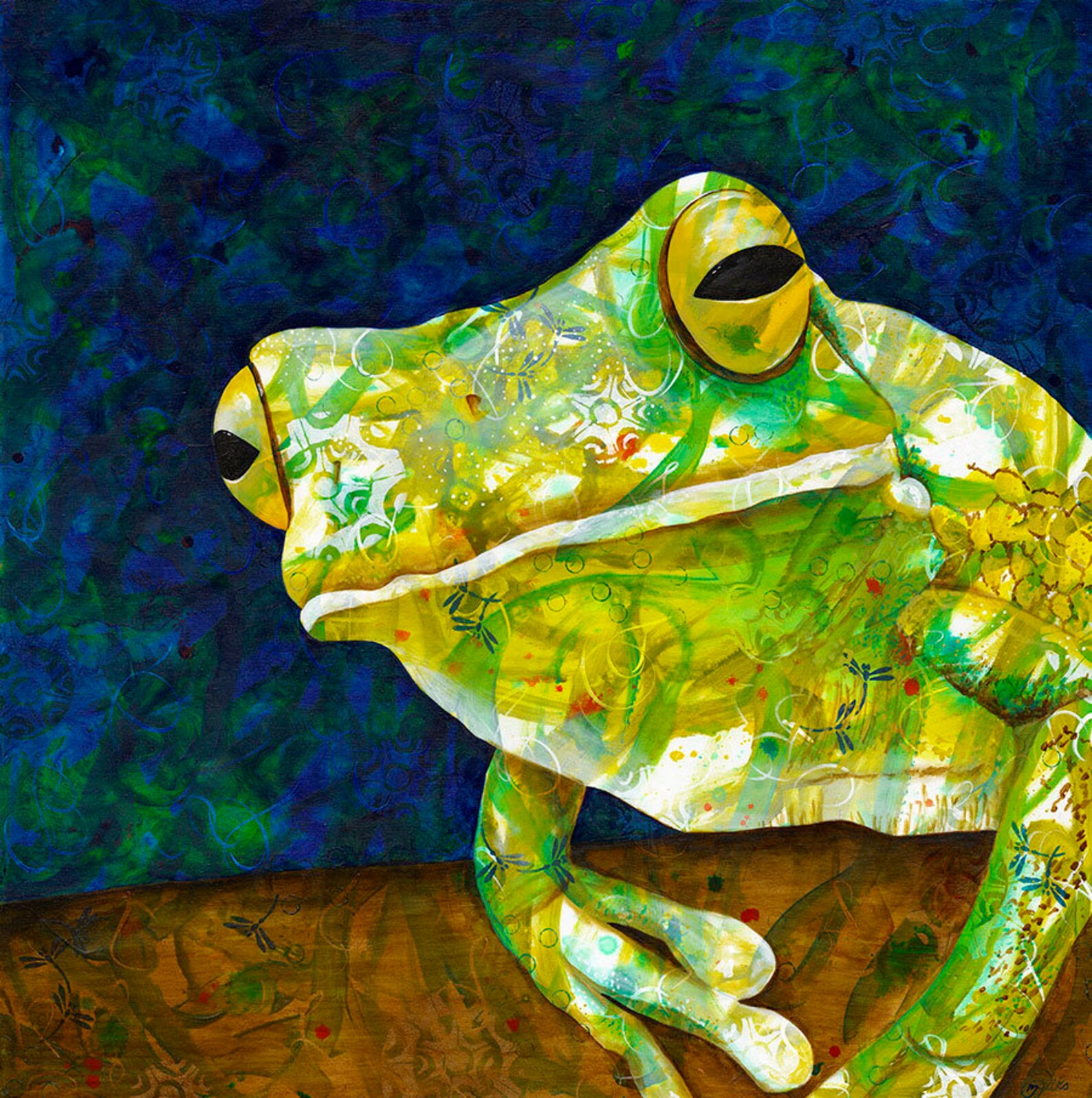 Tree Frog Fine Art Print Frog Wall Decor Being Green Artwork Australian