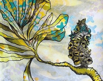 Banksia Seed Pod Art Print – Australische inheemse flora